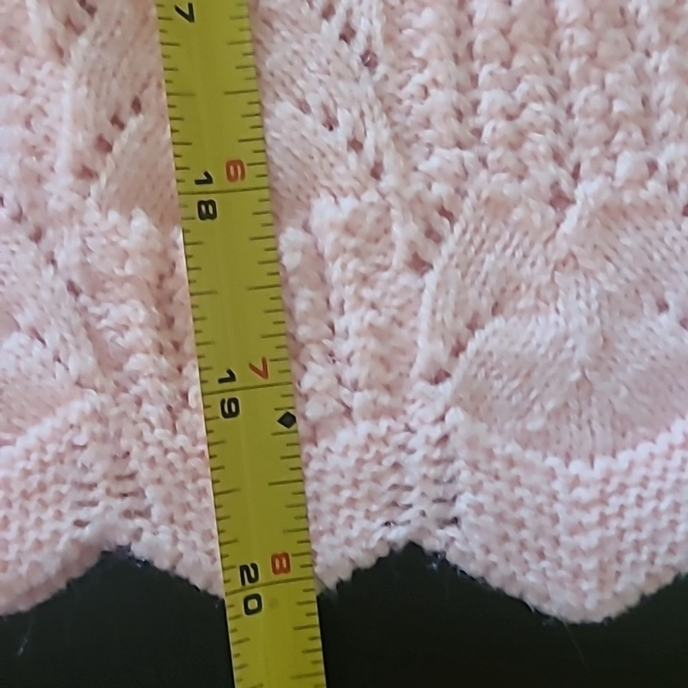 Wintuk "styled by Rose*. Vintage pink.Crochet knit cardigan made in USA. (#1244) - Picture 10 of 13
